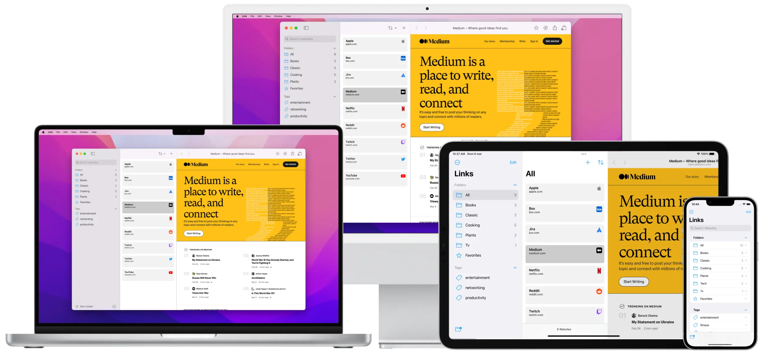 Linkboard available on all Apple devices